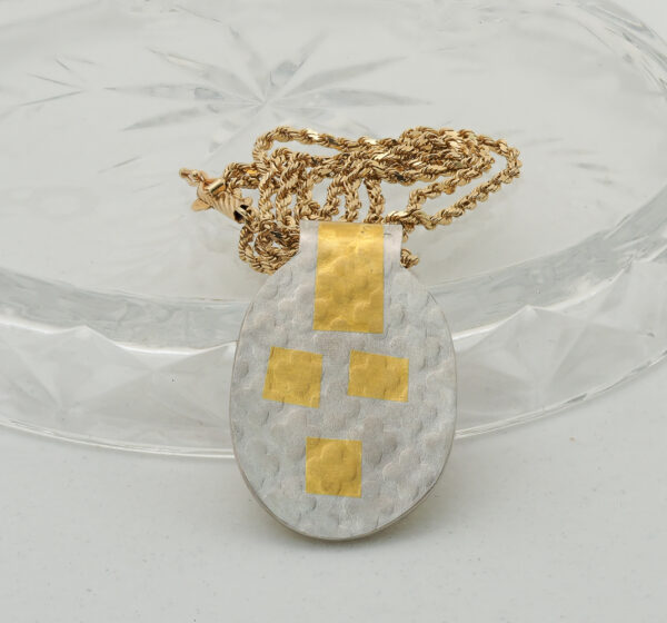 Back of Gold Druzy Pendant