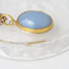 Blue Chalcedony Pendant side close up