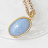 Blue Gemstone Pendant 22k gold bail