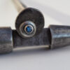 Blue Sapphire Post Earring Face View Sapphire Stud Earring Face View