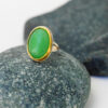 Gold and Chrysoprase Ring