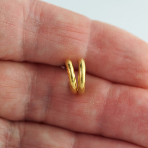 Gold Hoop Earrings on hand Gold Hoop Earrings on hand