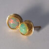 Moon on Fire Opal Post Earrings