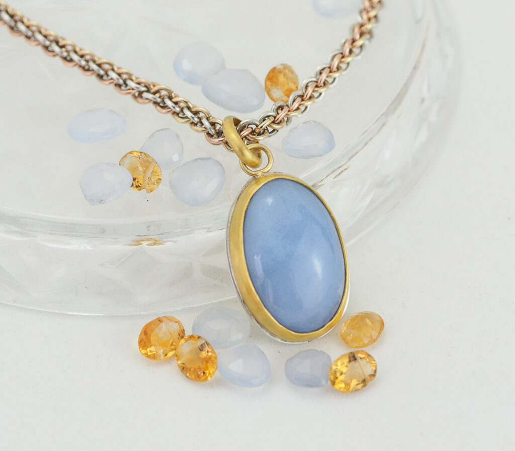 Blue Chalcedony pendant