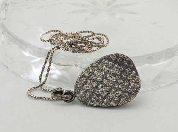 Sugar Moonbeams Pendant Back silver pendant necklace with an oxidized patina