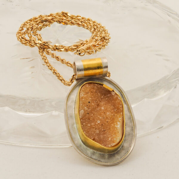 Sugar Sunbeams Druzy Pendant