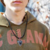 Hidden Heart I Raw Garnet Pendant