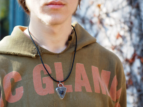 Hidden Heart I Raw Garnet Pendant