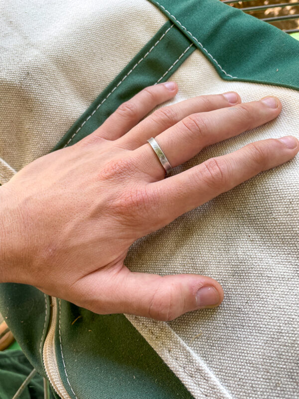 Silver Grit Ring Band Silver Grit Ring