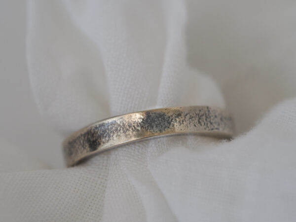 Silver Grit Ring Oxidized Silver Grit Ring