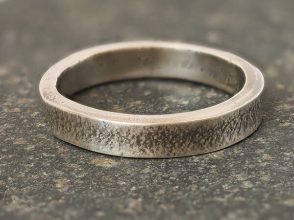 Silver Grit Ring by Donna Weaver Silver Grit Pattern Ring