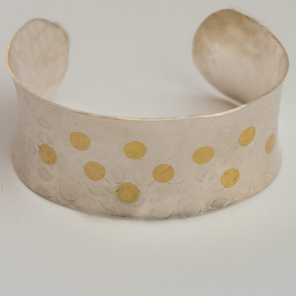 Wide Golden Confetti Collection Cuff