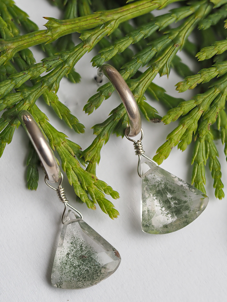 Moss Aquamarine Light Earring Drops