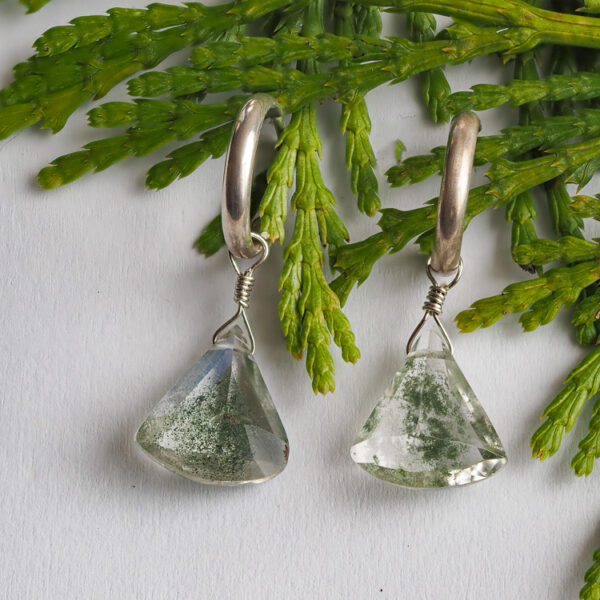 Moss Aquamarine Light Earring Drops