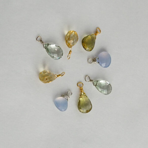 Gold and Gemstone Charms for Earrings Gold and Gemstone Charms for Earrings