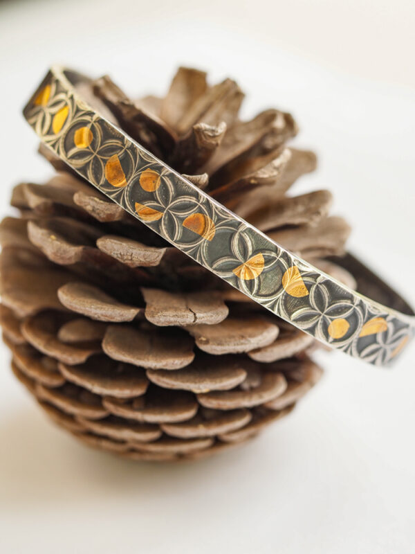 Gold Gilded Silver Cuff Bracelet