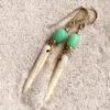 _S2C004 Chrysoprase Howlite Earrings1x1--2 'Green Goddess' 14k Gold Gemstone Dangle Earrings