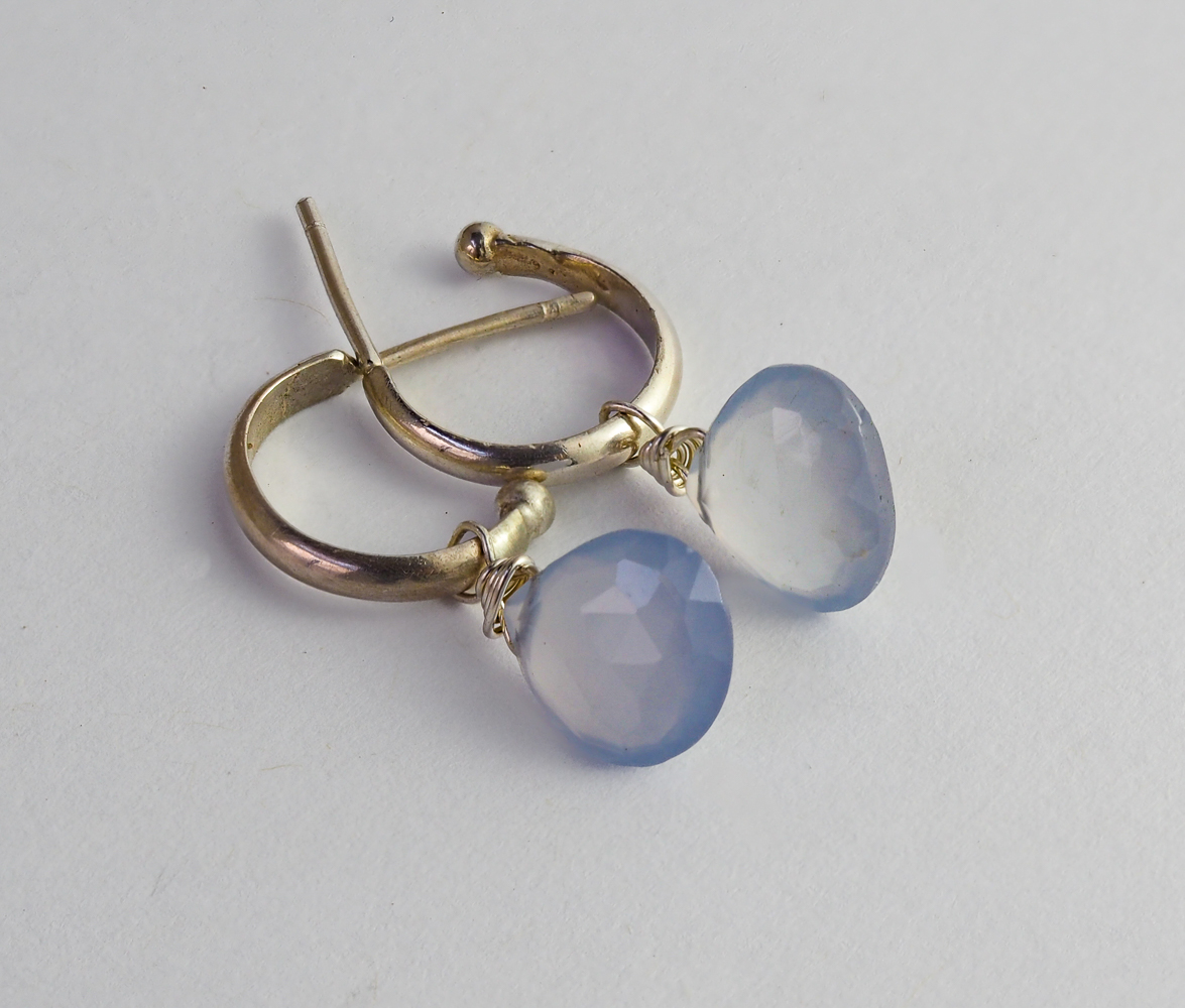 blue stone earring charms