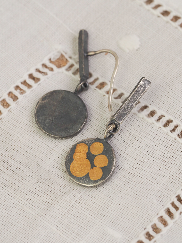 Silver Drop Earrings Side View