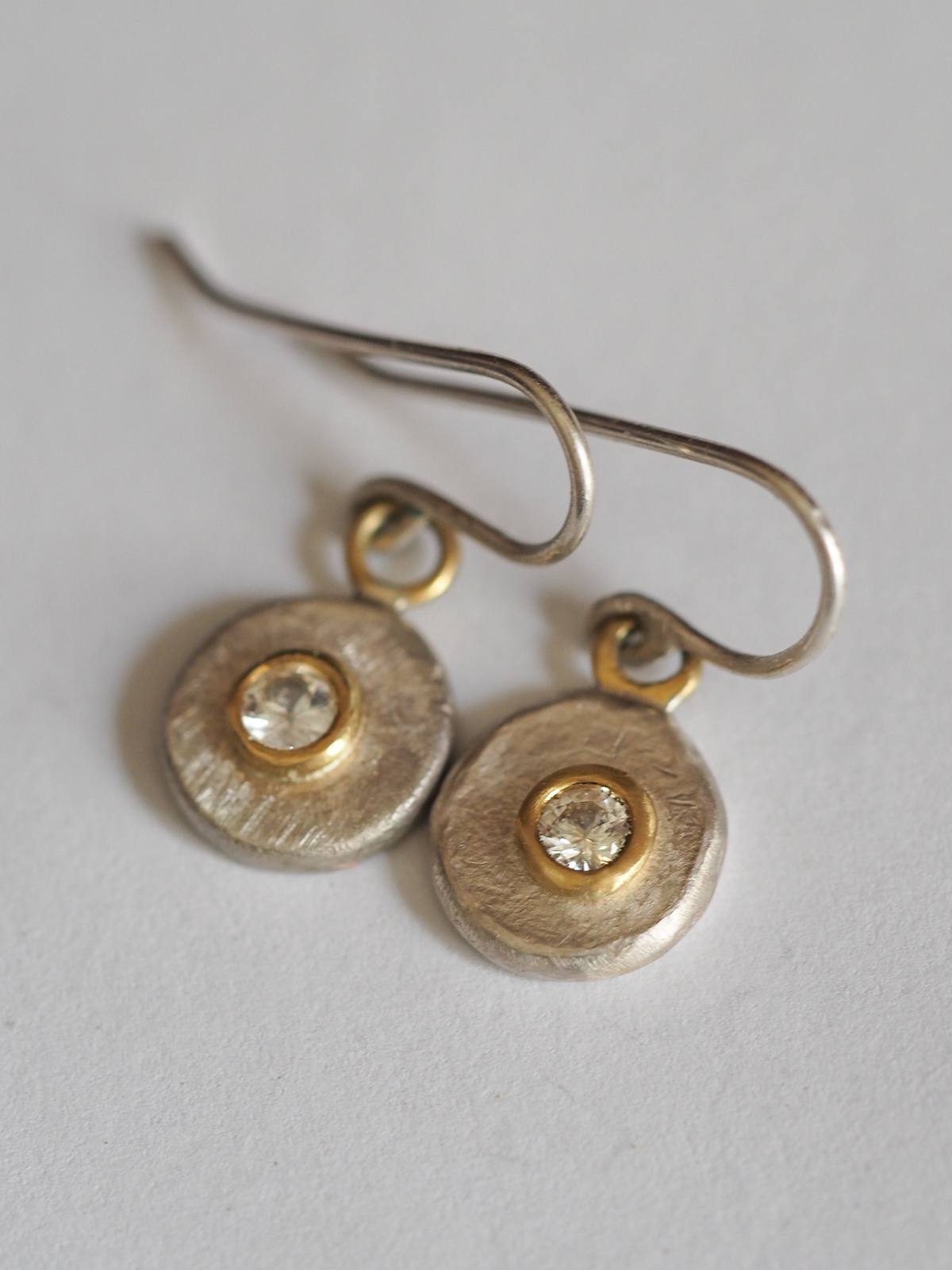 Gold and Stone Drop Earring