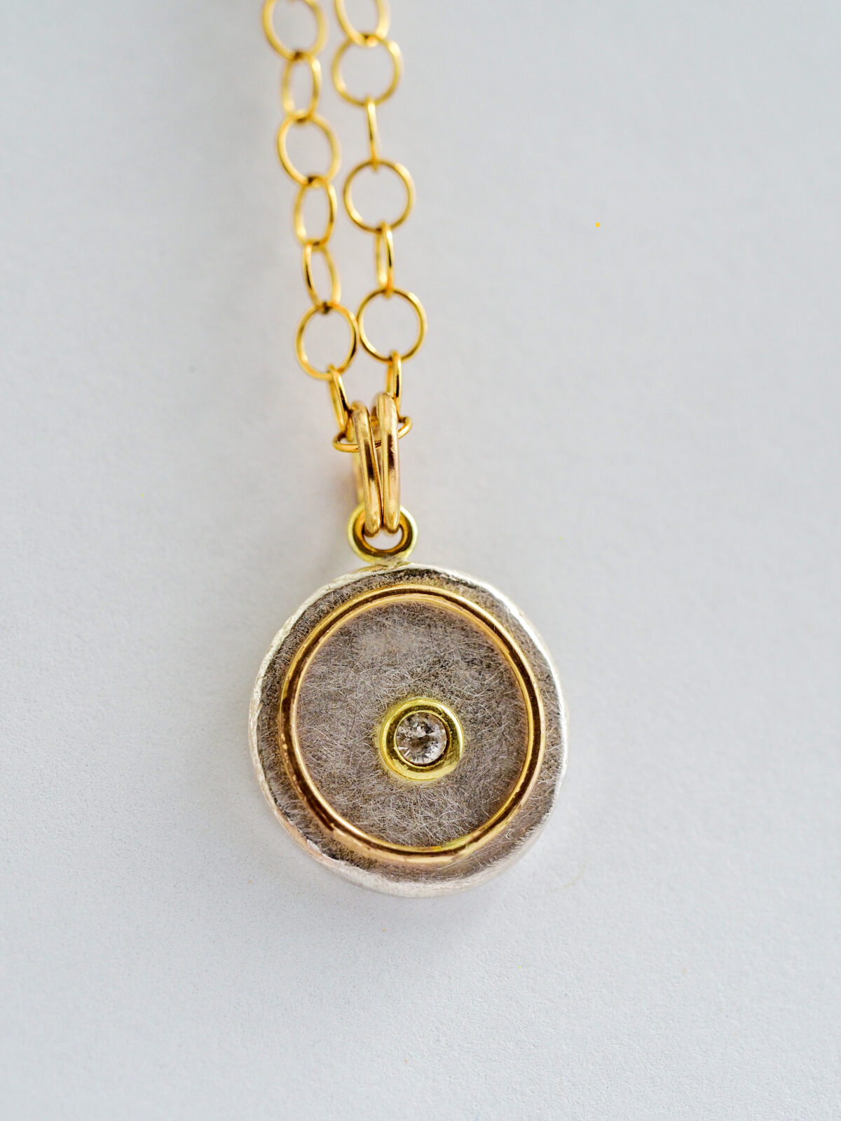 Fairmined Americas Collection Gold and Diamond Medallion Pendant