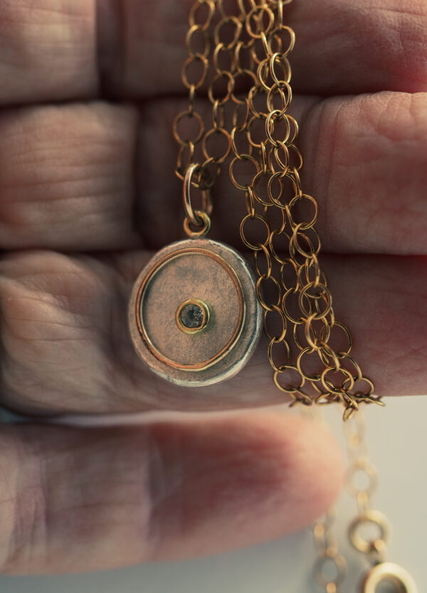Fairmined Americas Collection Gold and Diamond Medallion Pendant