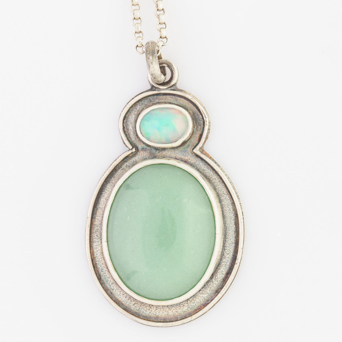 'Green Goddess' Opal and Gemstone Pendant Necklace