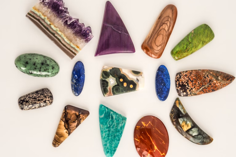 Collection of unique cabochon gemstones